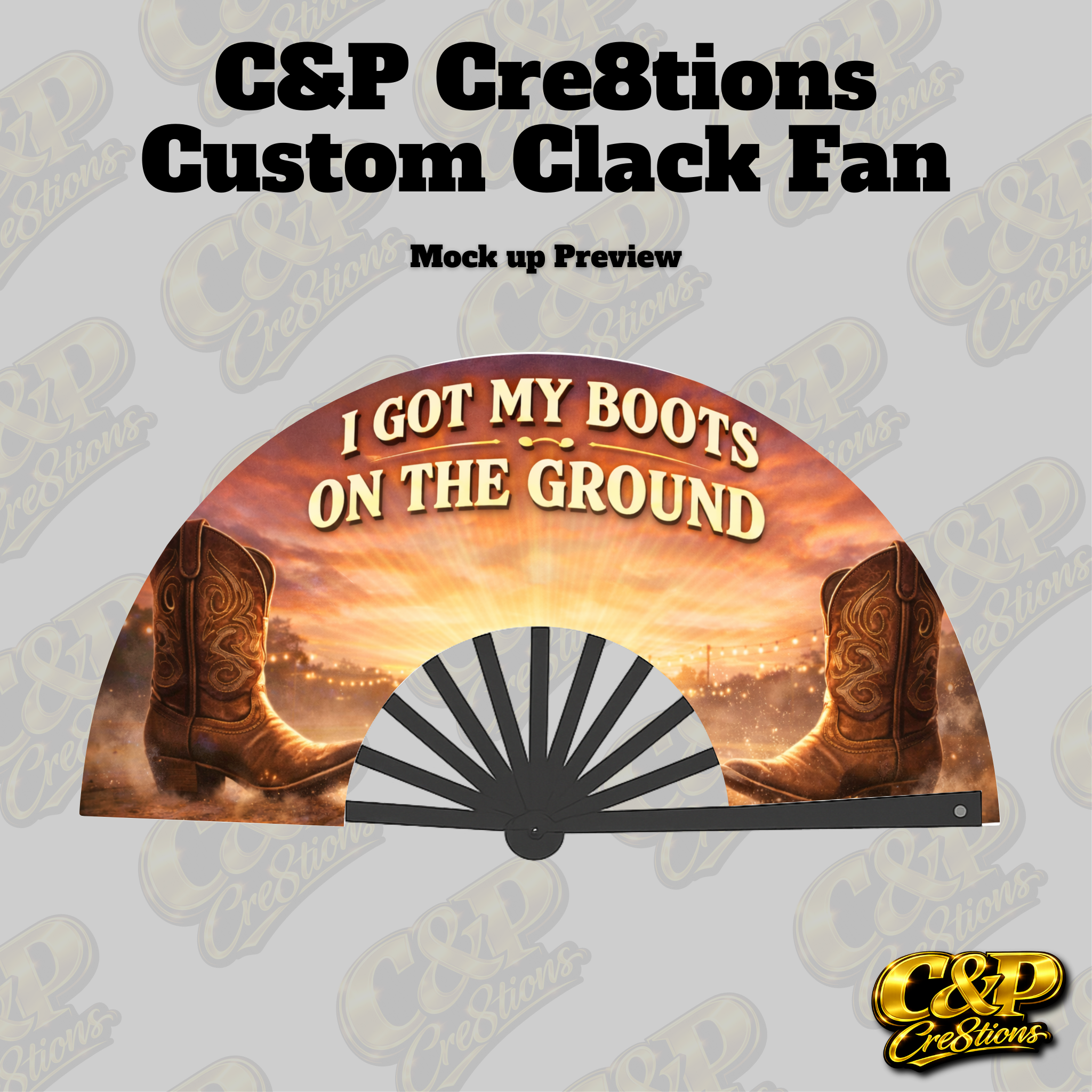 Sunset Boots On The Ground Clack Fan