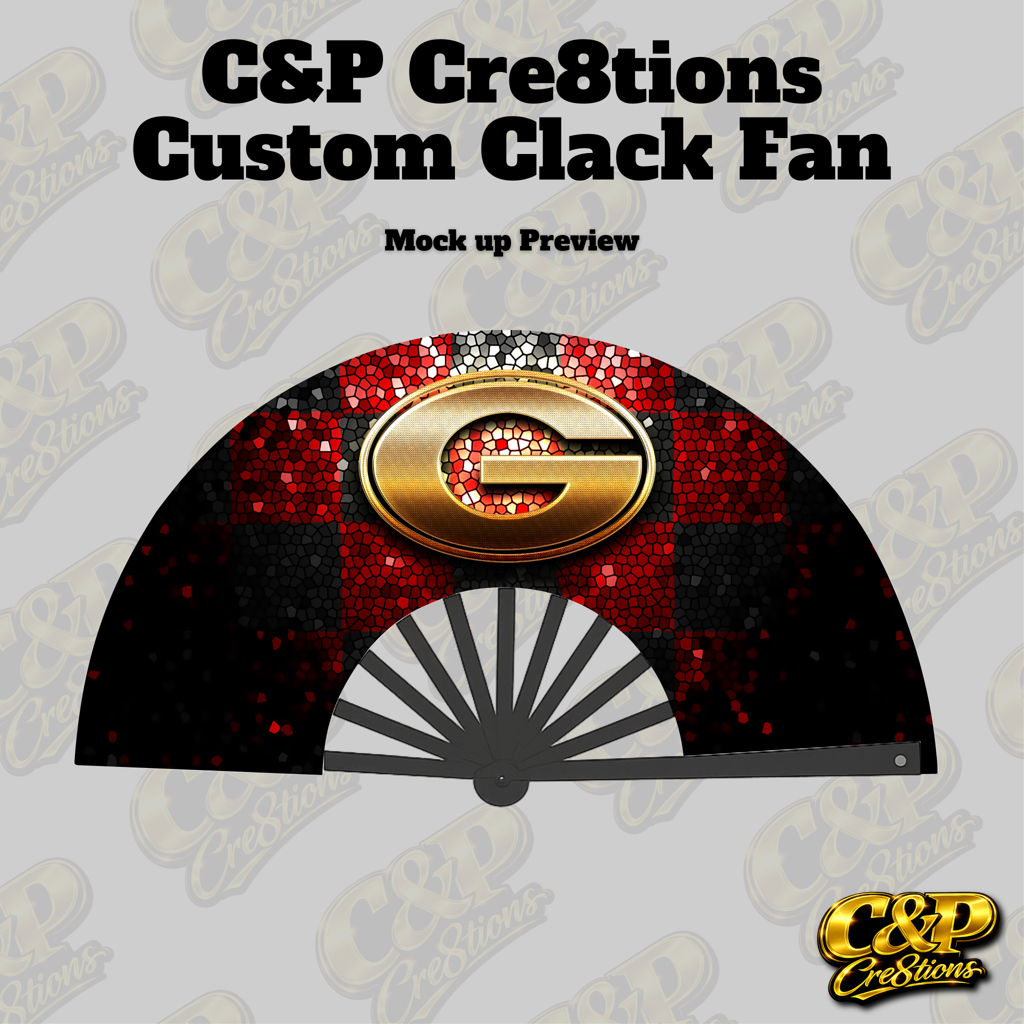 Glitter UGA Clack Fan Clack Fan