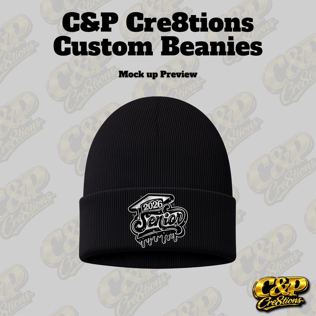 Silver 2026 Senior Beanie