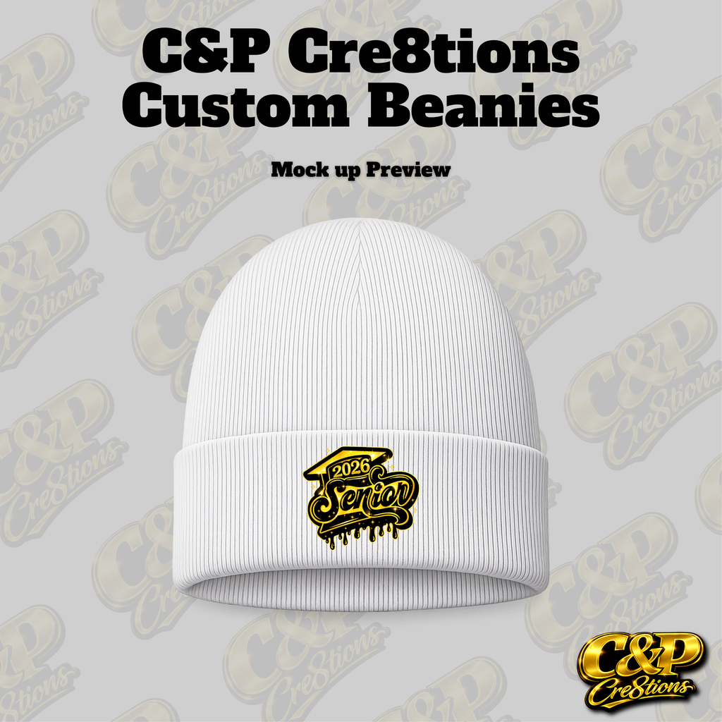 Gold 2026 Senior Beanie