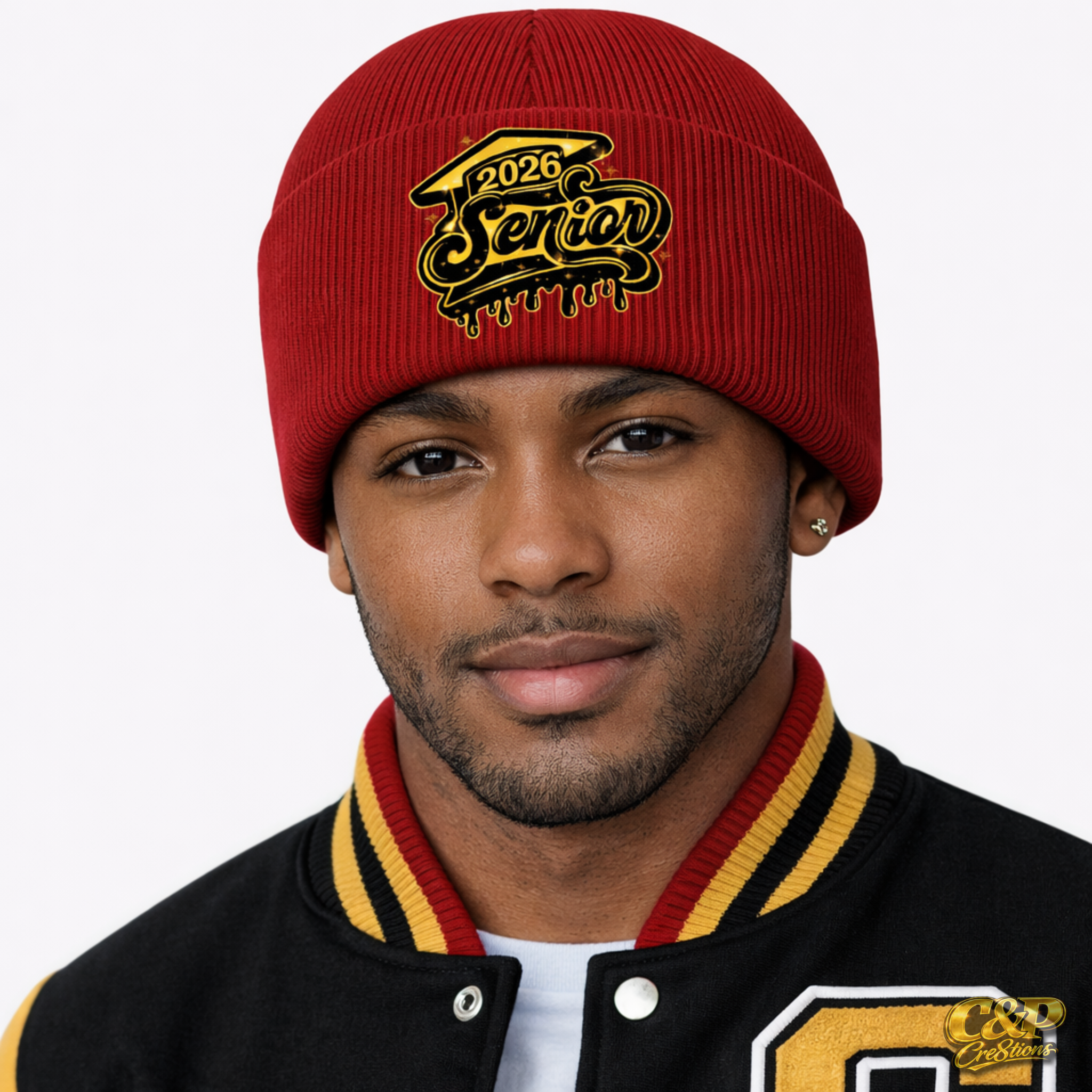 Gold 2026 Senior Beanie