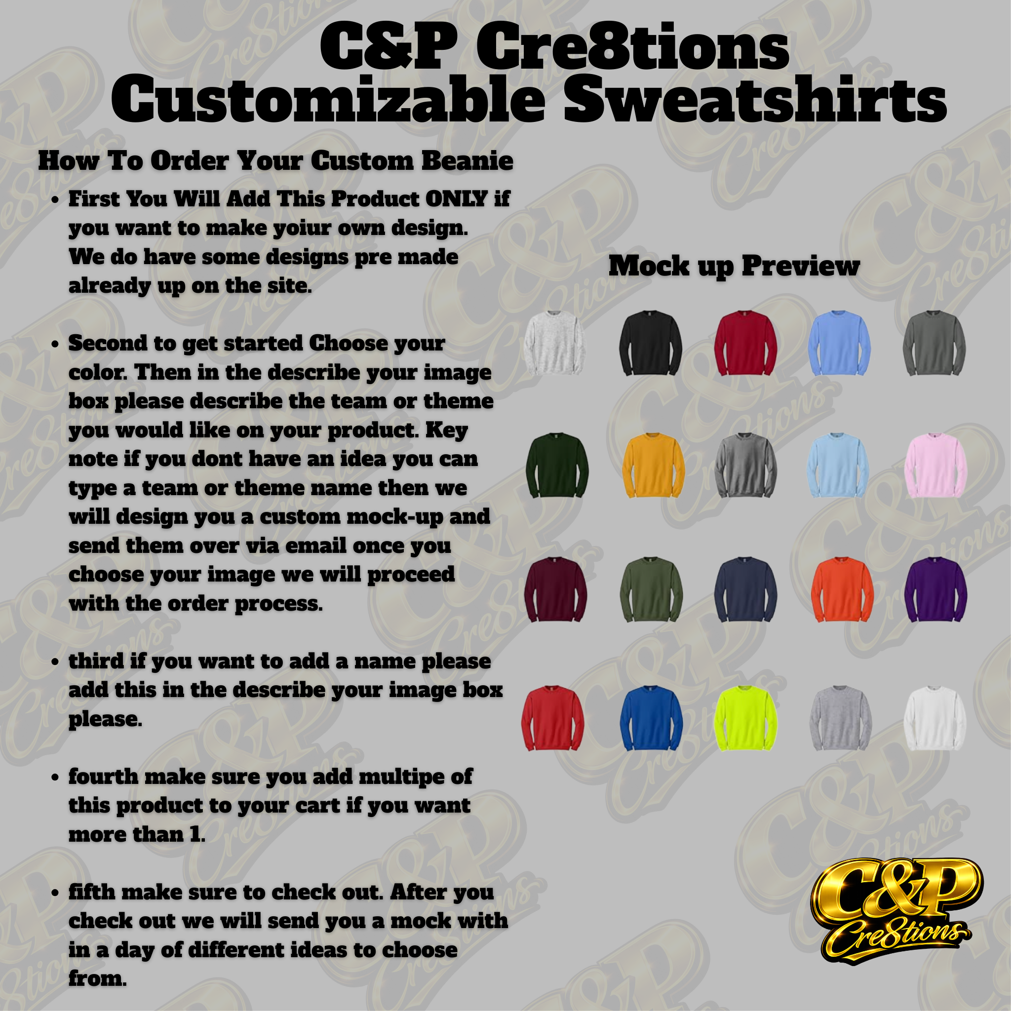 Customizable Sweatshirts