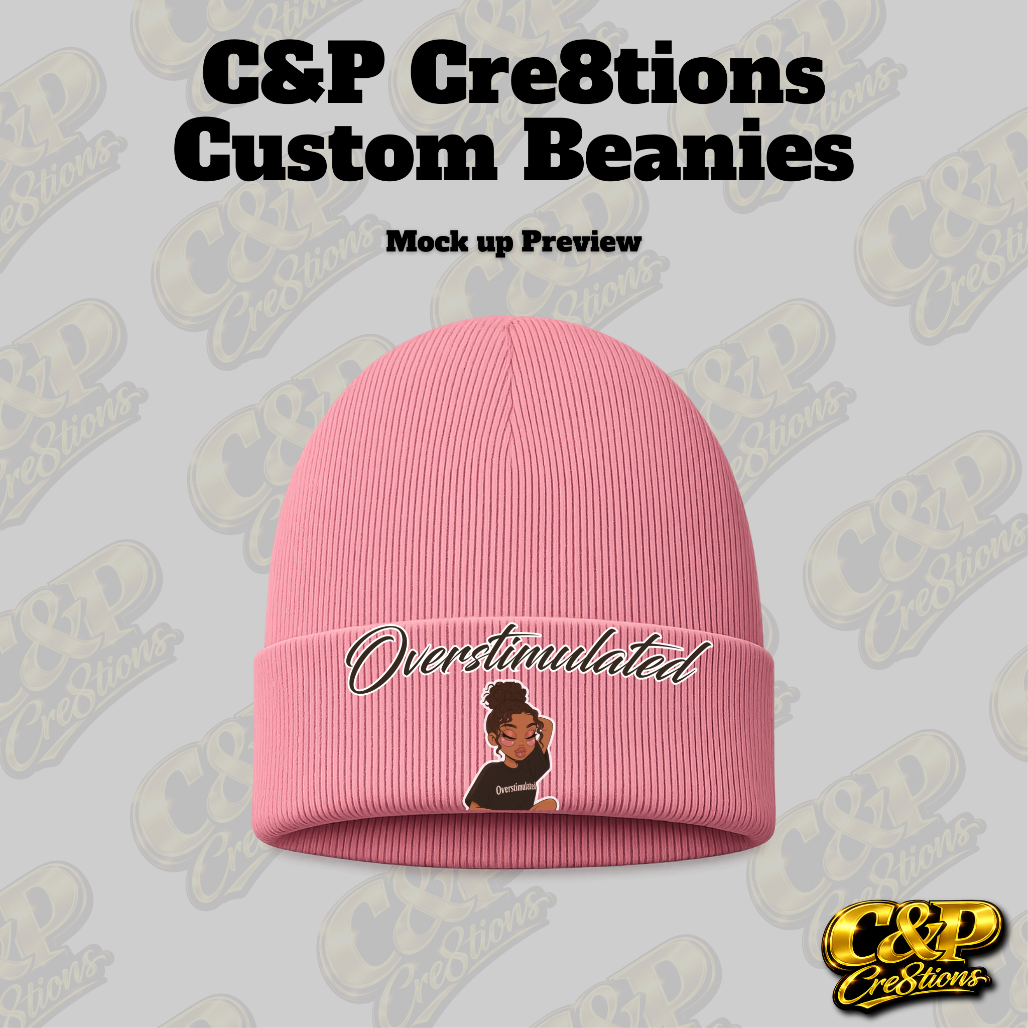Pink Overstimulated Beanie